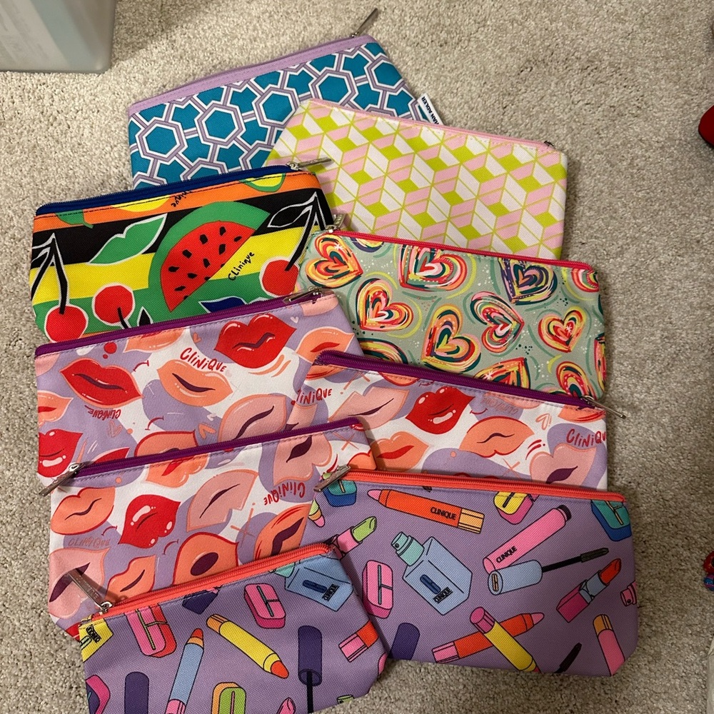 Colorful Makeup and Accessory Pouches - Clinique